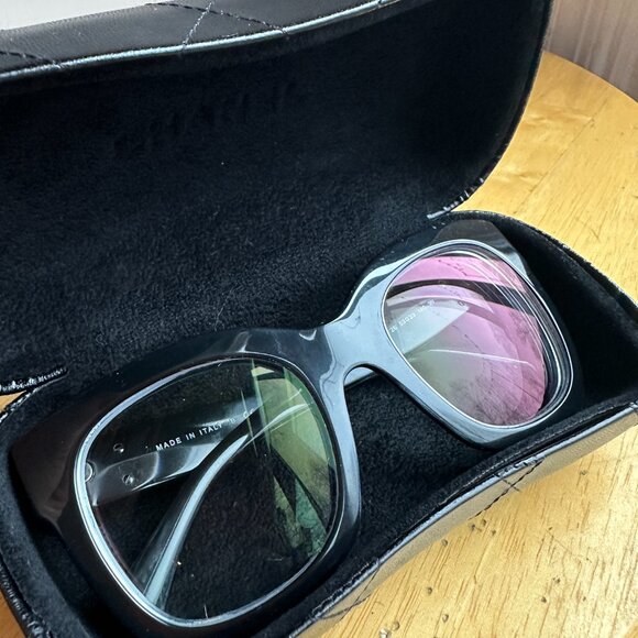 Chanel Oversized Black Framed Glasses + Case - THESE HAVE A PRESCRIPTION IN THEM - Picture 8 of 10